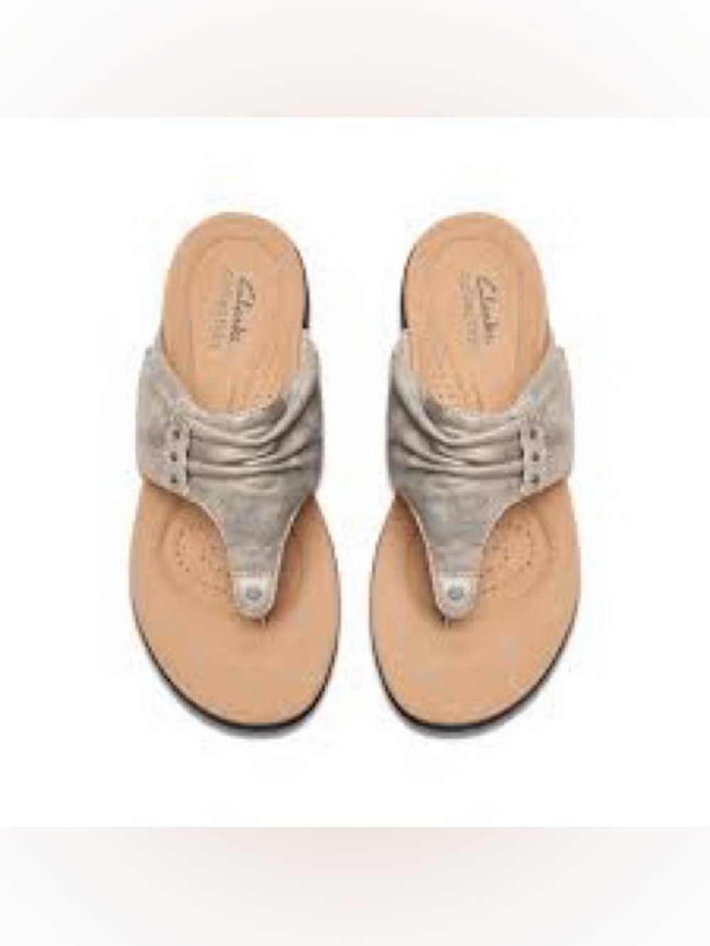 Clarks metallic champagne Laurieann Arla sandals